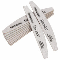7 sztuk/partia profesjonalne drewniane pilniki do paznokci 100/180 Grit szary łódź gruby papier ścierny szlifowanie bufora pliki Beauty Tools DIY Salon 3